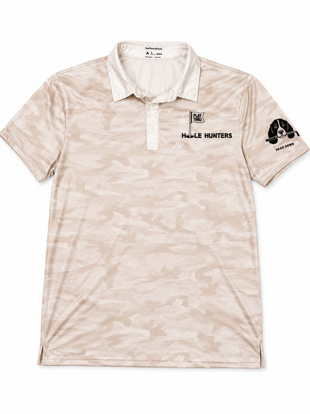Hole Hunters Performance Polo Tan