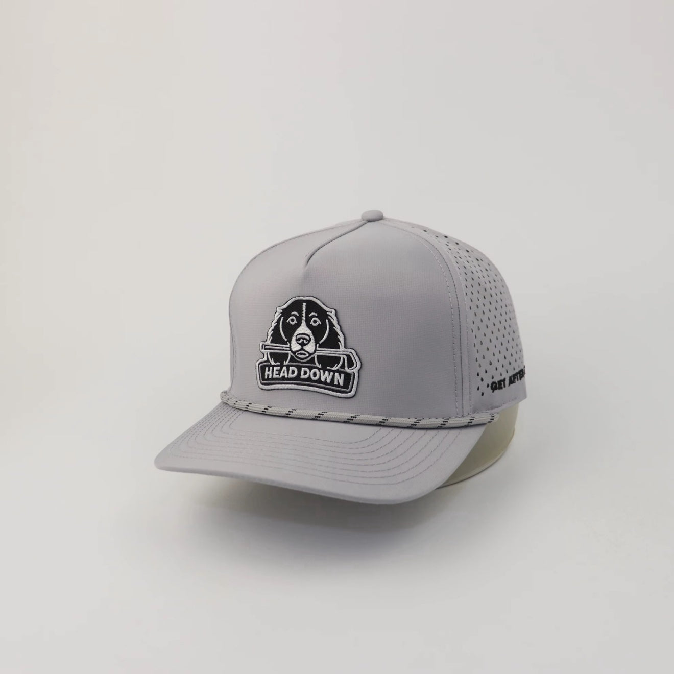 Grey With grey and white Rope Performance Golf Cap