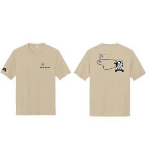 HEAD DOWN – HOLE HUNTERS Mens short sleeve (Tan) practice T- shirt